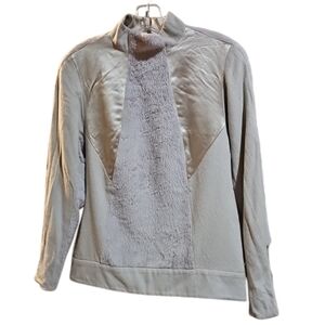 Jason Wu Gold Grey Mock Neck Alpaca/Wool Blend Pullover Sweater - Size 0